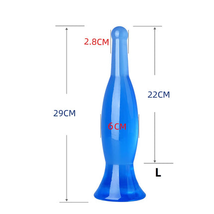 Novel Transparent Adult Beer Bottle Shape Anal Plug Sex Toys Soft Crystal Vase Dilation Anus Butt Plug Dildo Female Masturbator