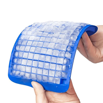 Silicone Ice Cream Tools 160 Grid Mini Foldable Space Saving Silicone Ice Tray Ice Mold For Whiskey Cocktail Ice Making