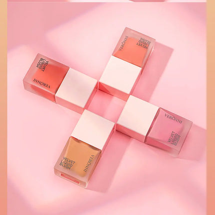 4 Color Liquid Blush 5ml Long-Lasting & Blendable Vegan Cheek TintNatural Flush to Bold Glow | Dewy & Matte Finish Face Makeup