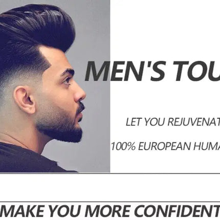 Toupee for Men Fine Mono Men Toupee Human Hair Replacement System Hair Prosthesis Natural Black Hair Units