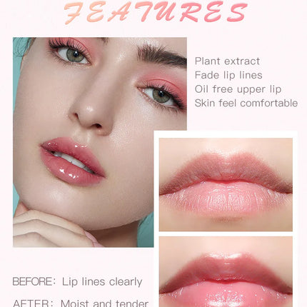 Hydrating Transparent Lip Gloss 3 Piece Set Fruit Scented Lip Oil with Avocado Strawberry and Peach for Soft Smooth Lips