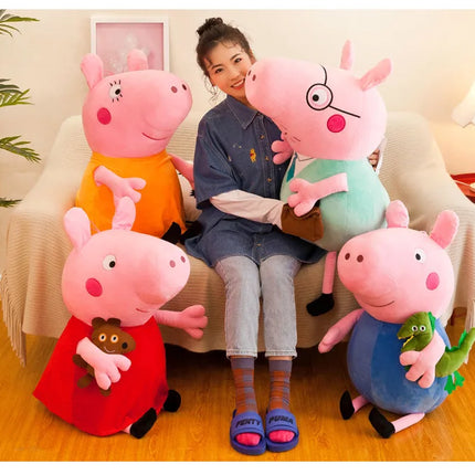 New Peppa Pig and George family cartoon plush toy dolls, blue and pink pig dolls, festival gifts, dolls, birthday gifts