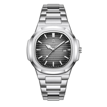 2025 New Luxury Military Man Watch Square Waterproof Luminous Date Week Men Watch Stainless Steel Quartz Men's Watches Reloj+box