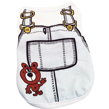 Dog Cat Puppy Kitten Pet Cartoon Spring Summer Autumn Cotton Clothes Clothing Vests Coats Jackets Shirt Dresses Costume