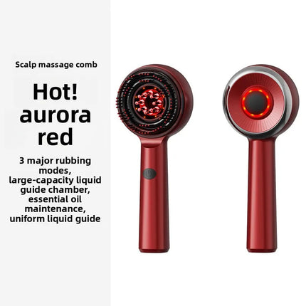 Electric massage comb household red bald skin liquid guide comb micro-current head massager hair brushesbrosse a cheveux