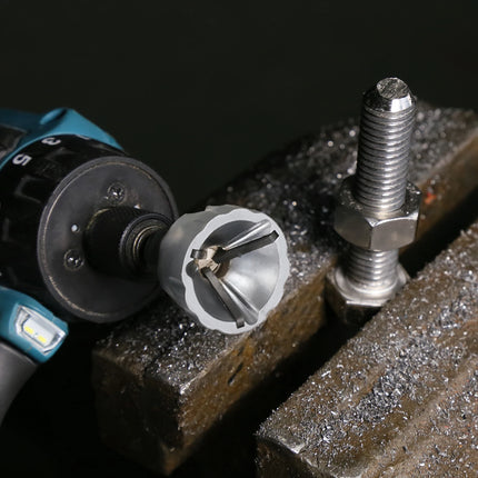 Vearter Deburring External Chamfer Tool Carbide Steel Chamfer Trimming Screw and Bolt Hex Shank Fast Remove Burr Removal