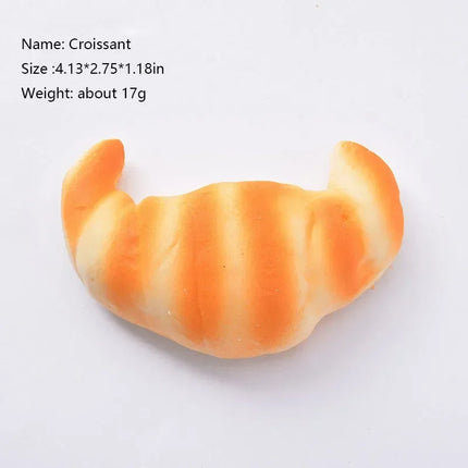 Artificial Bread Pressure Reliever Knead Stress Reliever  toy Fake Food Photography Prop Window Cabinet Model fidget toy gifts