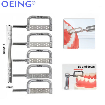 5PcsDental Orthodontics Interproximal Enamel Reduction Automatic Strip 15/25/40/60/90HD Polishing Finishing Contouring Materials