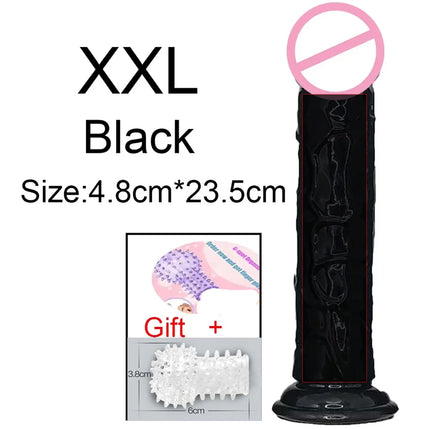 Realistic G-Spot Jelly Dildo Silicone Penis with Suction Cup Butt Plug Anal Toys Sex Toys for Women Female Masturbation Pussy