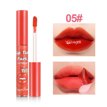 Matte Liquid Lipstick Waterproof Peel Off Lip Glaze Long Lasting Non Transfer Tear Away Lip Tattoo Set Sexy Red