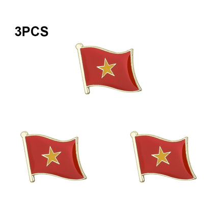 1-3-5-10-50-100pcs Vietnam Badge Brooch Natinal Lapel Pins Flag Lapel Pins Country Flag Badge