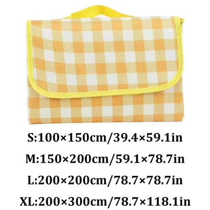 Foldable & Portable Picnic Blanket Thickened Waterproof Beach Blanket Lightweight Camping Tent Grassland Mat For Parties Travels