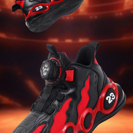 Fashion Basketball Shoes for Kids High-top PU Leather Sports Shoes Children Casual Shoes Boys Girls Comfortable Gym Trainers New