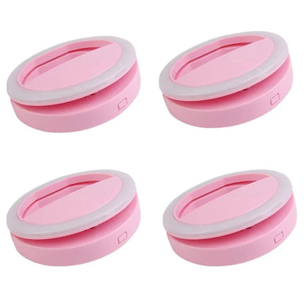 1/2/4Pcs LED Selfie Ring Fill Light Cell Phone Third Gear Fill Light USB Charge Portable Beauty Flash Photo Beauty Light Live