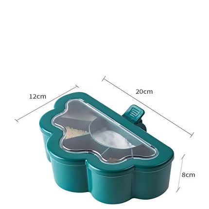 6 Grids Seasoning Box And Container With Clear Lid And Scoops Seasoning Storage Container For Salt Sugar Cruet