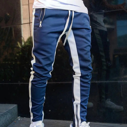 2026 New Men's Sports Pants with Side Zippers and Ankle Cuffs, Slim Fit Men's Pants, Fitness Sportswear, Hip-Hop Sportswear