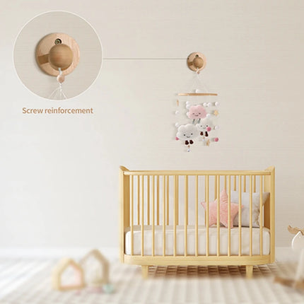 Baby Rattle Toy Wooden Mobile Bracket Fixed To The Wall 0-12 Months Holder Baby Crochet Bed Bell Hanging Toy Stand Baby Crib Toy