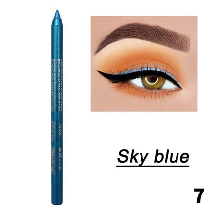 1Pc 14 Colors Eyeshadow Pen Multifunctional Highlighter Pearl Glitter Eyeliner Gel Eye Makeup Pen Monochrome Highlighter
