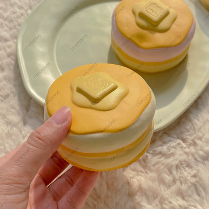 Mousse Cake Squishy Toy Slow Rising Brown Sugar Mousse Square Cake Slow Rebound Squeeze Toy Anti Stress Release Hand Relax Gift