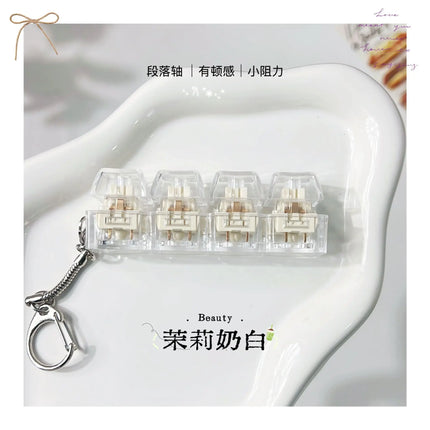 New Keys Finger Keyboard Keycap Stress Relief Fidget Keychain Pass The Time Key Button Pinch Toy Adult