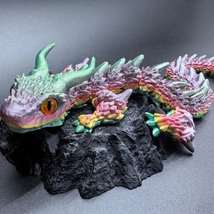 3D Printed Magic Dragon Movable Joint Fidget Toy Rotatable Articulated Home Office Desktop Ornament Adults Kid Toys Crafts Gifts
