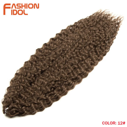 22 inch Curl Hair 300g/3pcs Water Wave Twist Crochet Hair Synthetic Braid Hair Ombre Blonde Deep Wave Braiding Hair Extensions