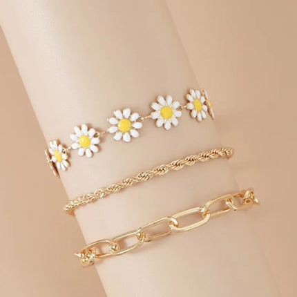 Sweet Daisy Flower Anklets for Women Beach Starfish Seashell Beads Anklet Leg Bracelet Bohemian Foot Chain Sandals Jewelry Gifts