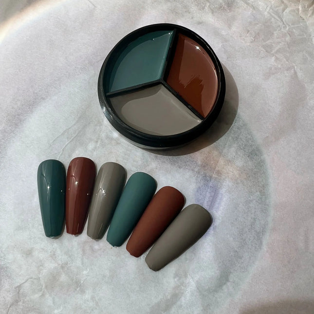 3 Colors Solid Cream Color Gel Nail Polish Soak Off UV LED Lamp Gel  Nail Tips Varnish Painting Japanese Canned Solid Gel Cream