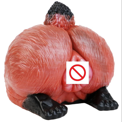 2025 Simulation Animal Fox Buttock Inverted Mold Silicone Fantasy Male Masturbator Pocket Penis Stroker Onahole Channel Sex Toy