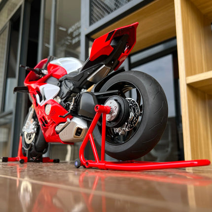 Spray 1:6 Ducati V4S Racing Motorcycle Alloy Diecast Model Car Children's Toy Motorcycle Sound And Light Dynamic Ornaments Gifts