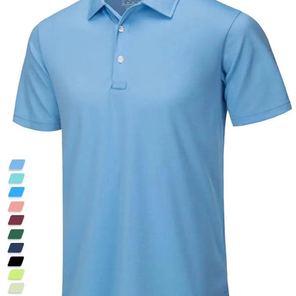 TACVASEN Summer Casual T-shirts Mens Short Sleeve Polo Shirts Button Down Work Shirts Quick Dry Tee Sports Fishing Golf Pullover
