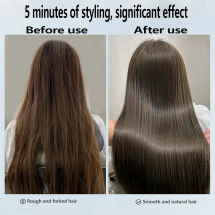 Professional 2-in-1 Styling Tool Hair Straightener & Hair Dryer Heat-Up Hair Flat Iron Negative Ion Iron Household Hair Dryer