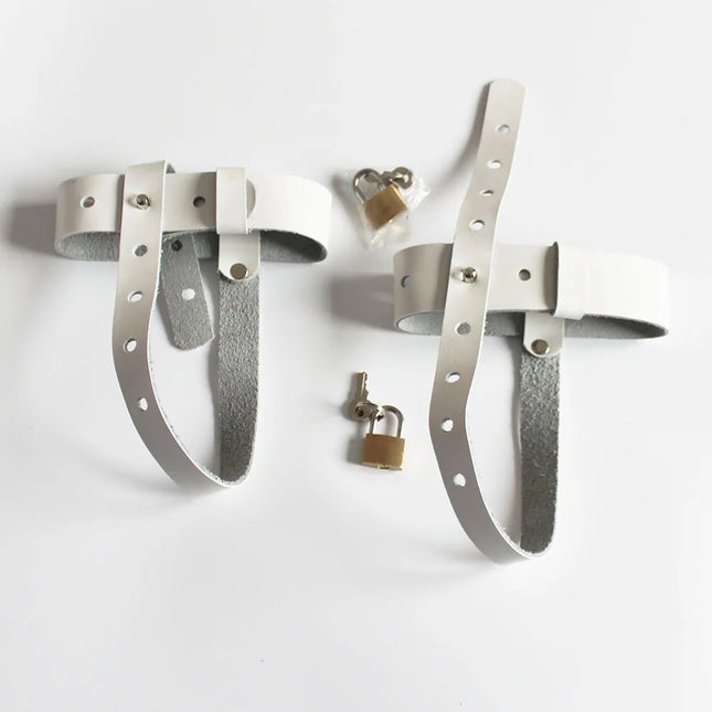 High-Quality Locking Faux Leather Ankle Belts Restraint Cuffs Fixed to High Heel Shoes Straps Accessories Sex Toys for Women