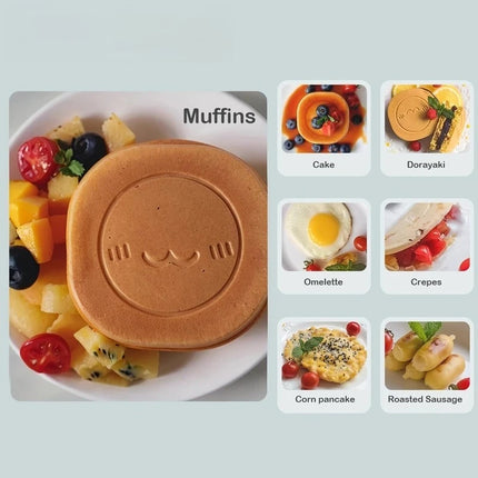 Mini Muffin Machine Non-stick Electric Skillet Omelette Sandwich Pancake Baking grill Cute cake bread baker Double side heating