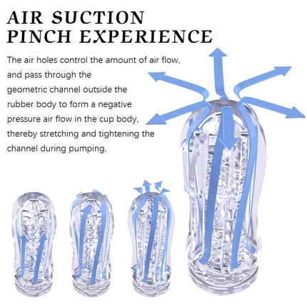 Male Masturbator Soft Pussy Adult Endurance Exercise Sex Products Transparent Vagina Vacuum Sucking Pocket Cup Sex Toys for Men