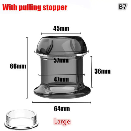 Transparent Hollow Speculum Anal Beads Butt Plug withStopper Expander Tunnel forAnus Dilation Peeking Adult Toy for Women MenGay