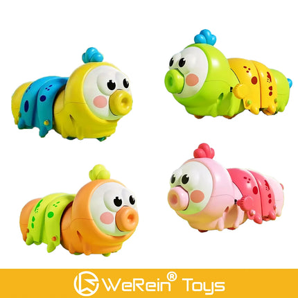 Spring-Loaded Fun Crawling Caterpillar Toy Educational Early Learning Plaything for Kids