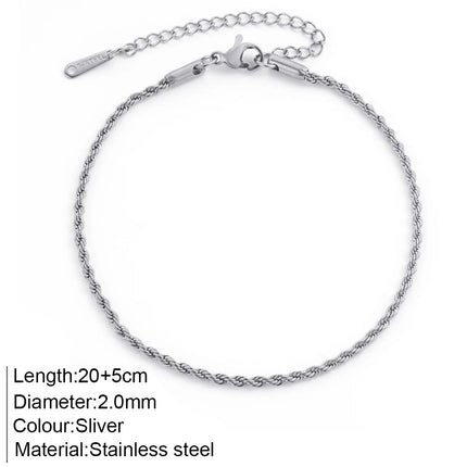 Stainless Steel Delicate Anklet for Women Gold Color Chain Anklet Bracelets on The Leg Do Not Fade Anklet Jewelry Women 2025 new