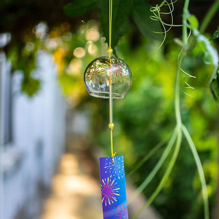 1PC Wind Bell Japan Wind Chimes Handmade Glass Furin Spa Kitchen Office Decor japanese room decor For Home Decoration Party Tool