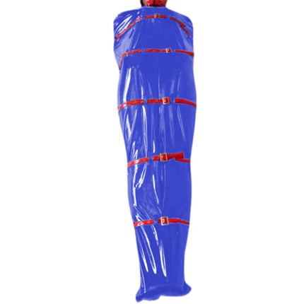 Shiny PVC Faux Leather Bondage Sack Wetlook Sleeveless Sleeping Bag Bodysuit Erotic Costumes Cosplay Jumpsuits Unisex Lingerie