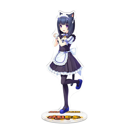 Anime Nekopara Chocolat Vanilla Twin Sisters Stand Model Plate Keychain Desk Decor Cat Girls Acrylic Figures Standing Sign Gift