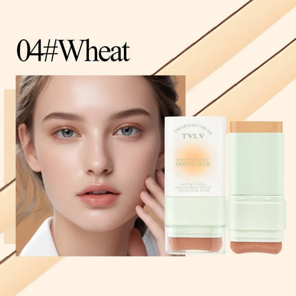 Contour and Concealer Dual-Head Foundation Cream, Moisturizing and Non-tarnishing, Non-caking Foundation Lotion