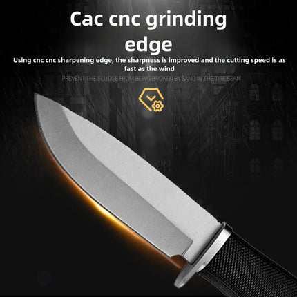 Outdoor knife, fixed straight-blade design, stainless steel fruit knife, non-slip handle, ideal for camping, hiking, and fishing