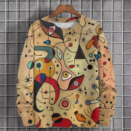 Men's Graphic Sweatshirts For Men Graffiti Pullover Long Sleeve Sweatshirt Crew Neck Fashion Daily Casual Holiday Vacation New