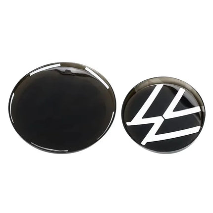 2Pcs Car Front Bonnet Grill Badge Cover Trunk Lid Emblem Sticker For VW Golf 6 7 8 Polo Passat B6 Variant CC Tiguan Atlas T-ROC