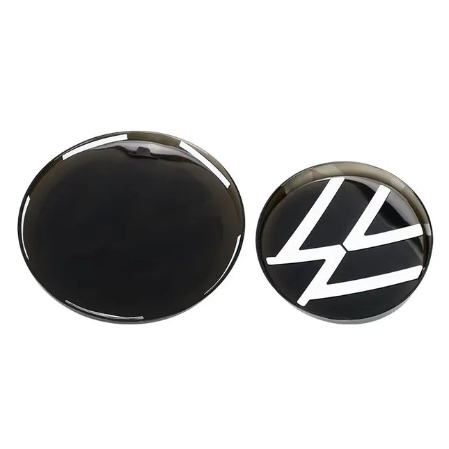 2Pcs Car Front Bonnet Grill Badge Cover Trunk Lid Emblem Sticker For VW Golf 6 7 8 Polo Passat B6 Variant CC Tiguan Atlas T-ROC