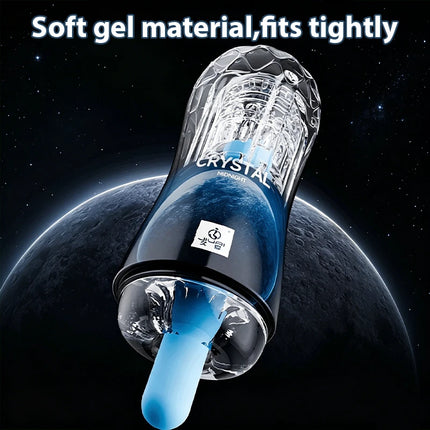 Male Masturbator Transparent Soft Vagina Vacuum Sucking Pocket Pussy Cup Penis Endurance Exercise Sex Toys for Men 18+