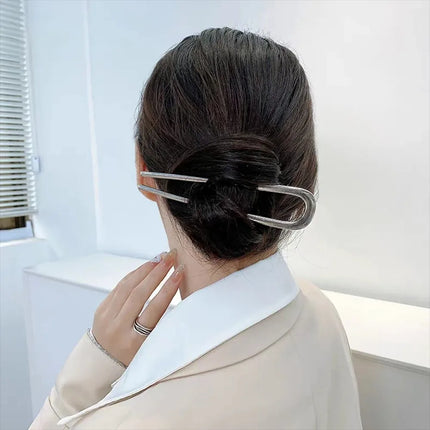 Simple U Shaped Hairpin Metal Hair Sticks U French Hair Clips Pins Fashionable Hair Jewelry Accessories for Women