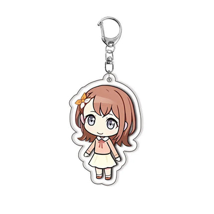 PJSK Kawaii Cute Anime Characters Acrylic Keychain Ornaments Girls Cartoon Backpack Charm Keyring Jewelry Accessories Gifts Toys
