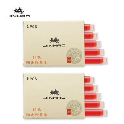 Jinhao 5/10/15 pcs Color Ink Cartridge Refill Fountain Pen Office School Student Stationery Ink Supplies Fountain Pen Ink
